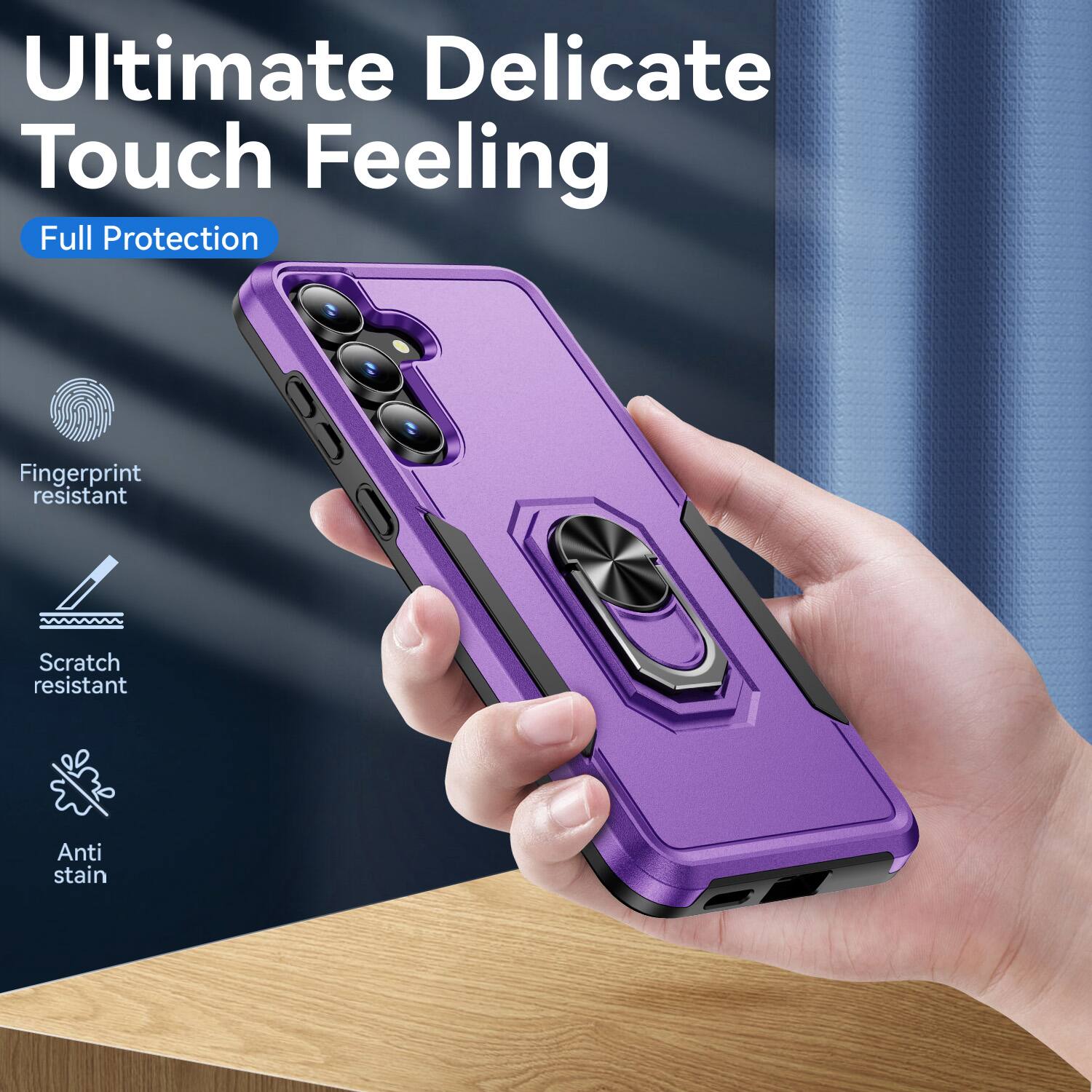 Ultimate Delicate Touch Feeling  
Full Protection  
Fingerprint resistant  
Scratch resistant  
Anti stain