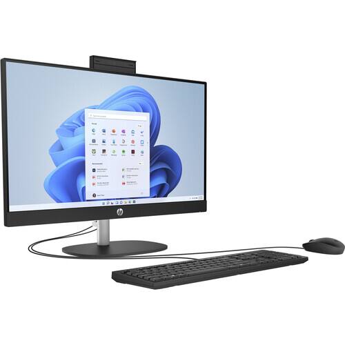 Alt View 1. HP - 24-CR1000I 23.8" FHD IPS Intel Ultra 5 125U 1.3 GHz 8GB DDR5 512GB SSD Intel Graphics Windows 11 Home All-in-One Desktop - Black.