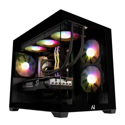 Front. Andromeda Insights - AI Gaming PC Spectra| NVIDIA GeForce RTX 5070 | Ryzen 5 9600X (5.4 GHz Turbo) | 16GB DDR5 | 1TB Gen4 SSD - Black.