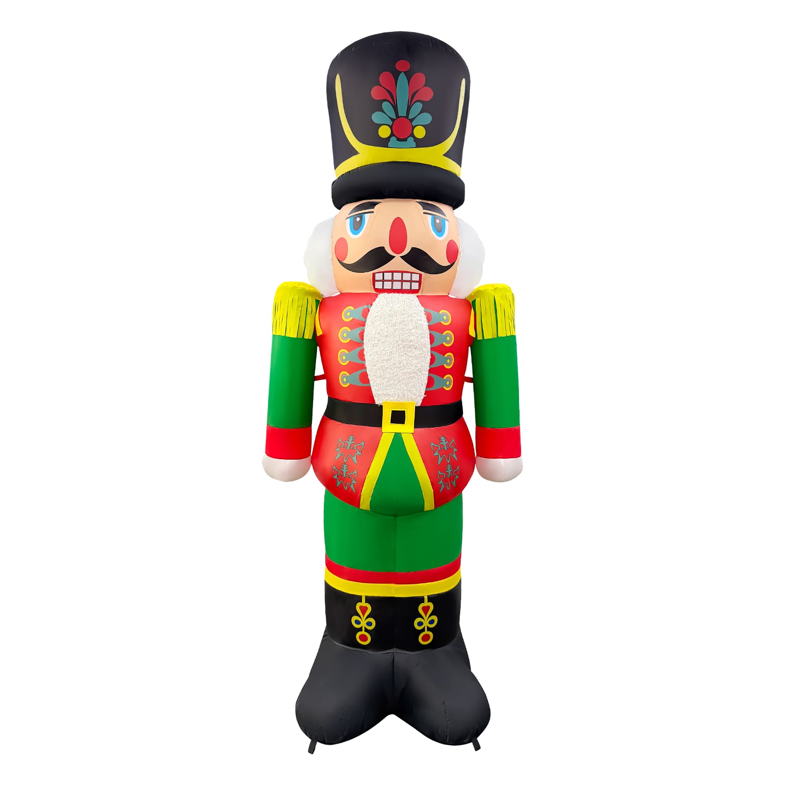 GOOSH Inflatables - GOOSH 7FT Christmas Nutcracker Inflatable with LED Lights for Outdoor Yard Décor - Red