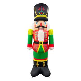 GOOSH Inflatables - GOOSH 7FT Christmas Nutcracker Inflatable with LED Lights for Outdoor Yard Décor - Red and Green