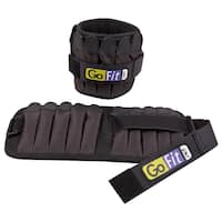 GoFit - Padded Pro Ankle Weights - Black - Angle_Zoom