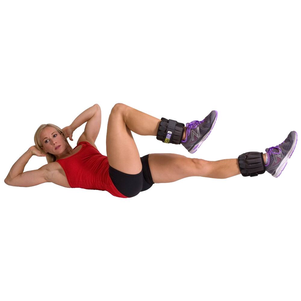 Alt View 12. GoFit - Padded Pro Ankle Weights - Black.