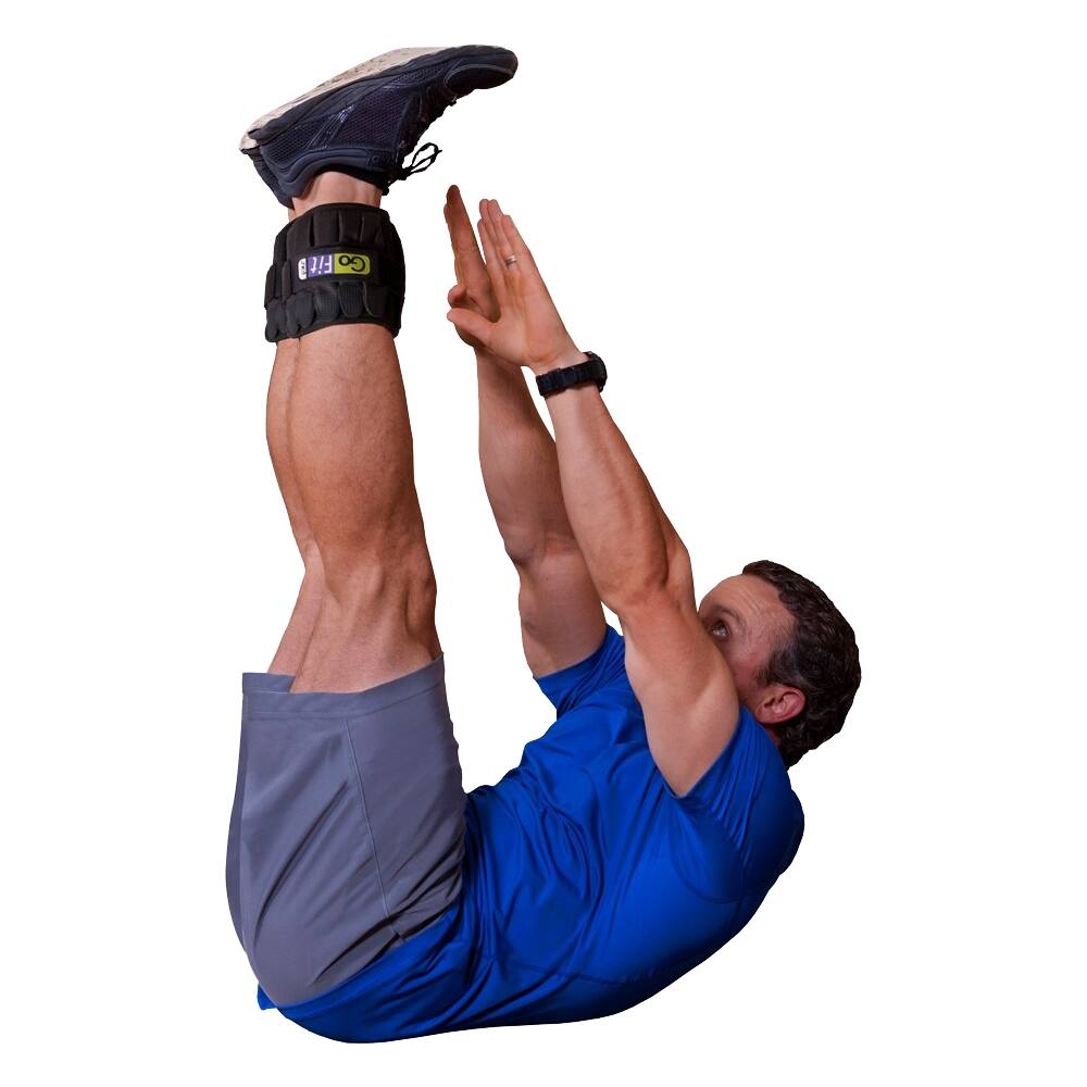 Alt View 13. GoFit - Padded Pro Ankle Weights - Black.