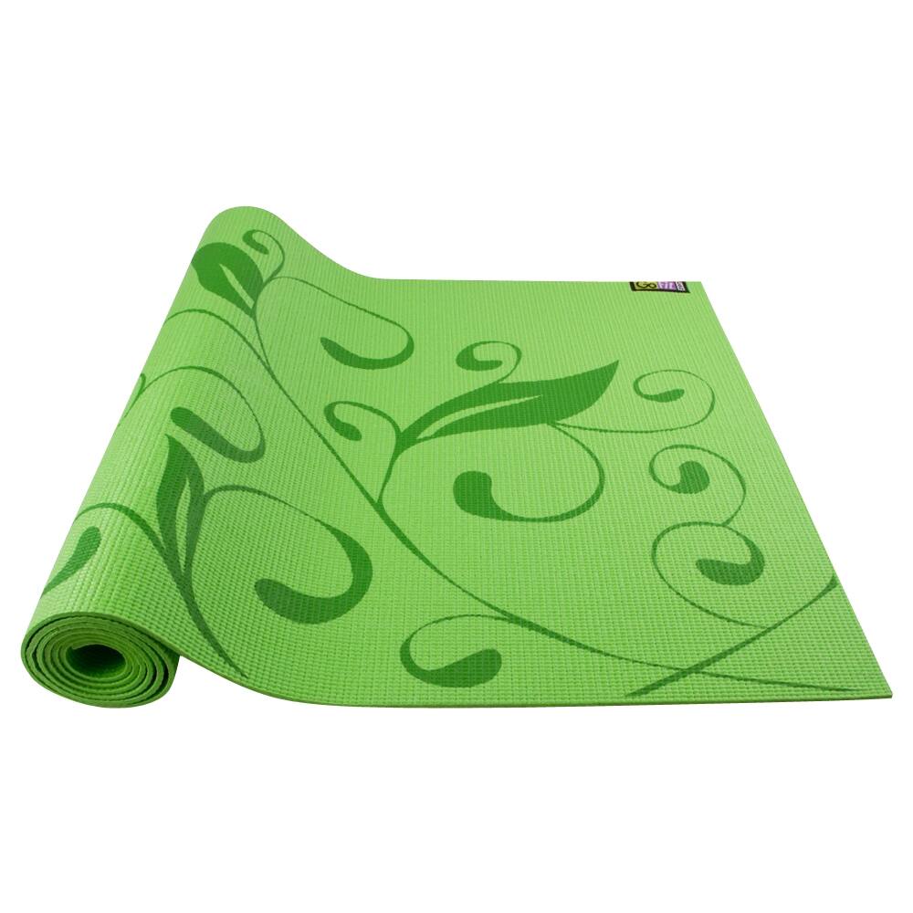 Angle. GoFit - Designer Yoga Mat - Green.