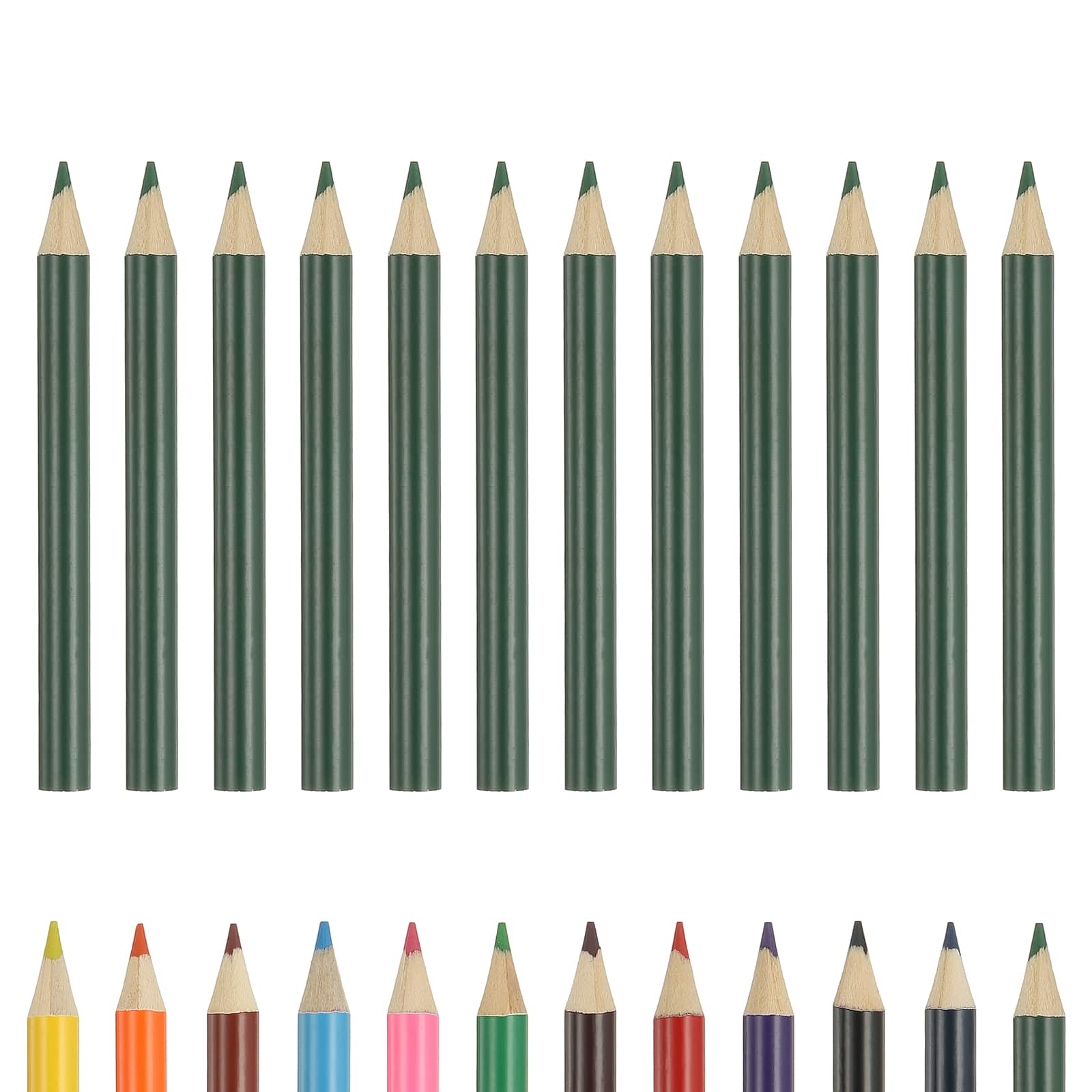 Unique Bargains - Colored Pencils, Cute Oil-Based Drawing Pencils for Adult Coloring, Artists, Beginners, 12pcs - Middle Green price history on PriceWatchPro
