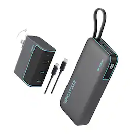 CUKTECH - 45W 20000mAh Power Bank and 100W GaN Wall Charger Kit with 240W Cable Bundle for Laptops Phones
