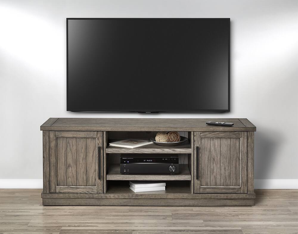 Best Buy Insignia™ TV Stand for Most FlatPanel TVs Up to 75" Brown NS