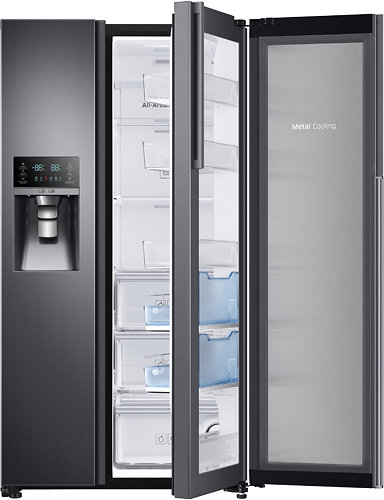 Samsung Showcase 21.5 Cu. Ft. Side-by-Side Counter-Depth Refrigerator ...