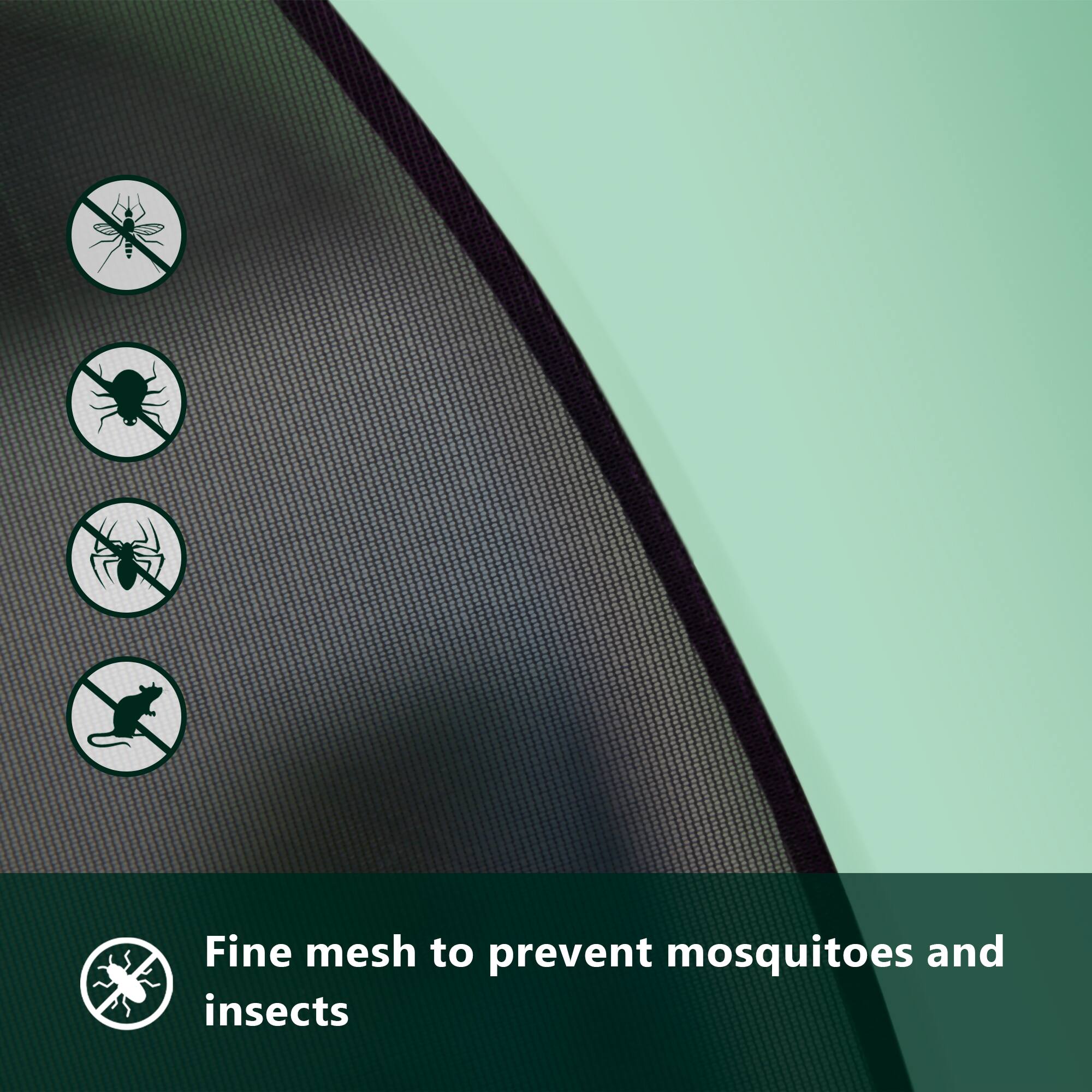 Fine mesh to prevent mosquitoes and insects