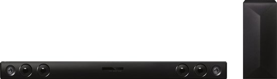 LG - 2.1-Channel Soundbar System with Wireless Subwoofer and Digital Amplifier - Black - Front_Zoom