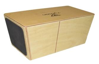 Front. Tycoon Percussion - Beat-Go Box, Portable Bongo Cajon, Sustainably-Harvested Siam Oak, Compact & Lightweight.