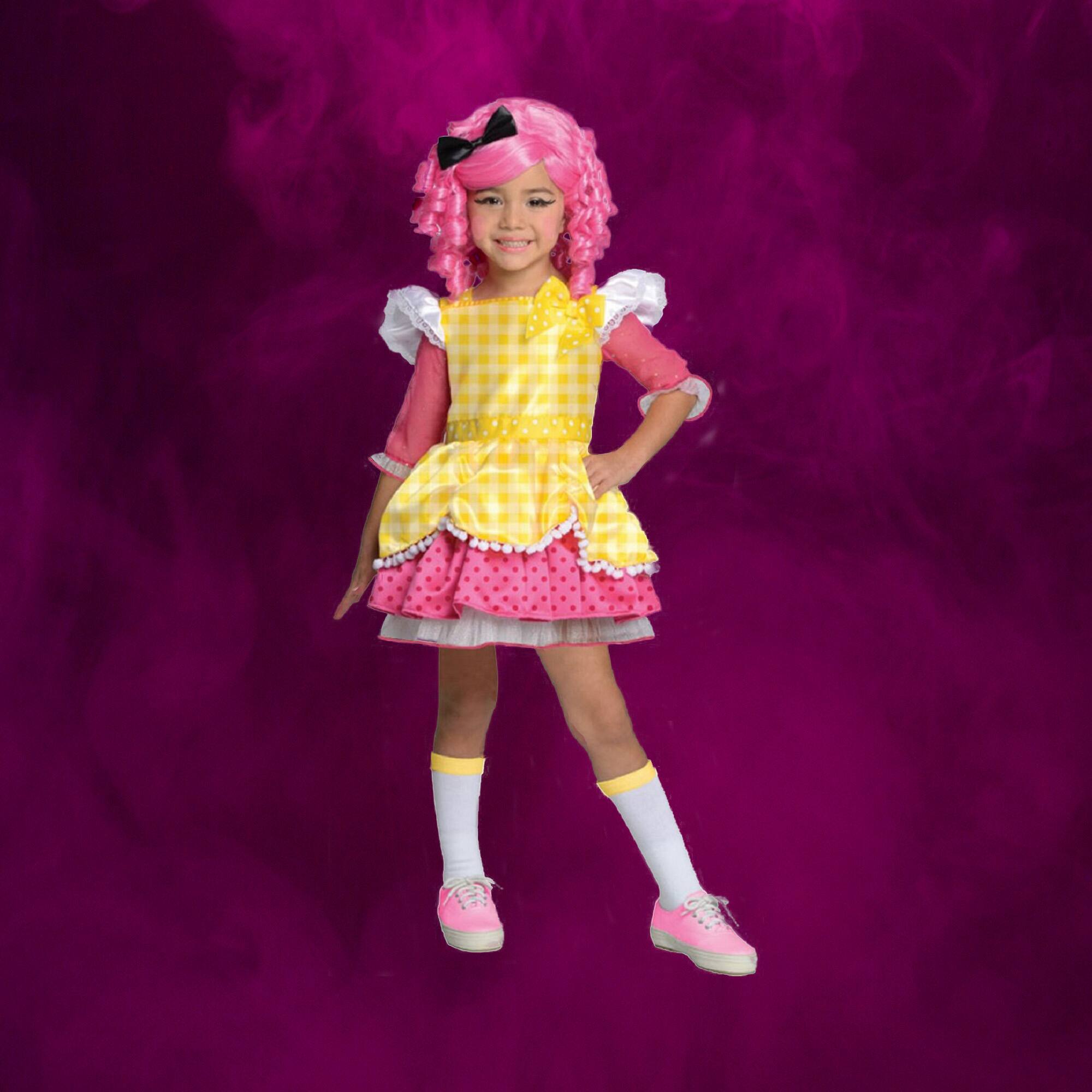 Alt View 2. Rubies - Girl's Lalaloopsy Deluxe Crumbs Sugar Cookie Child Halloween Costume - Medium 8-10 - Pink.
