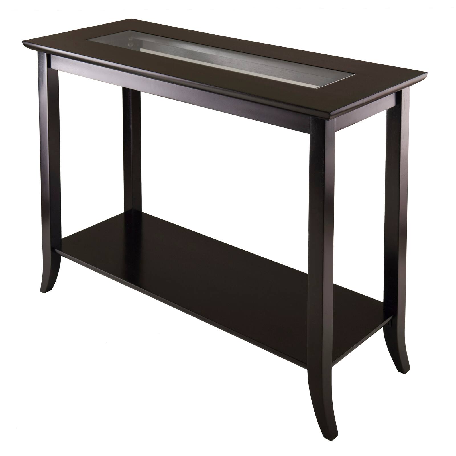 Front. Winsome Wood - Genoa Rectangular Console Table - Espresso.