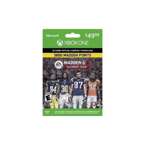 Front. Electronic Arts - Madden NFL 17 Ultimate Team 5850 Points - Xbox One.
