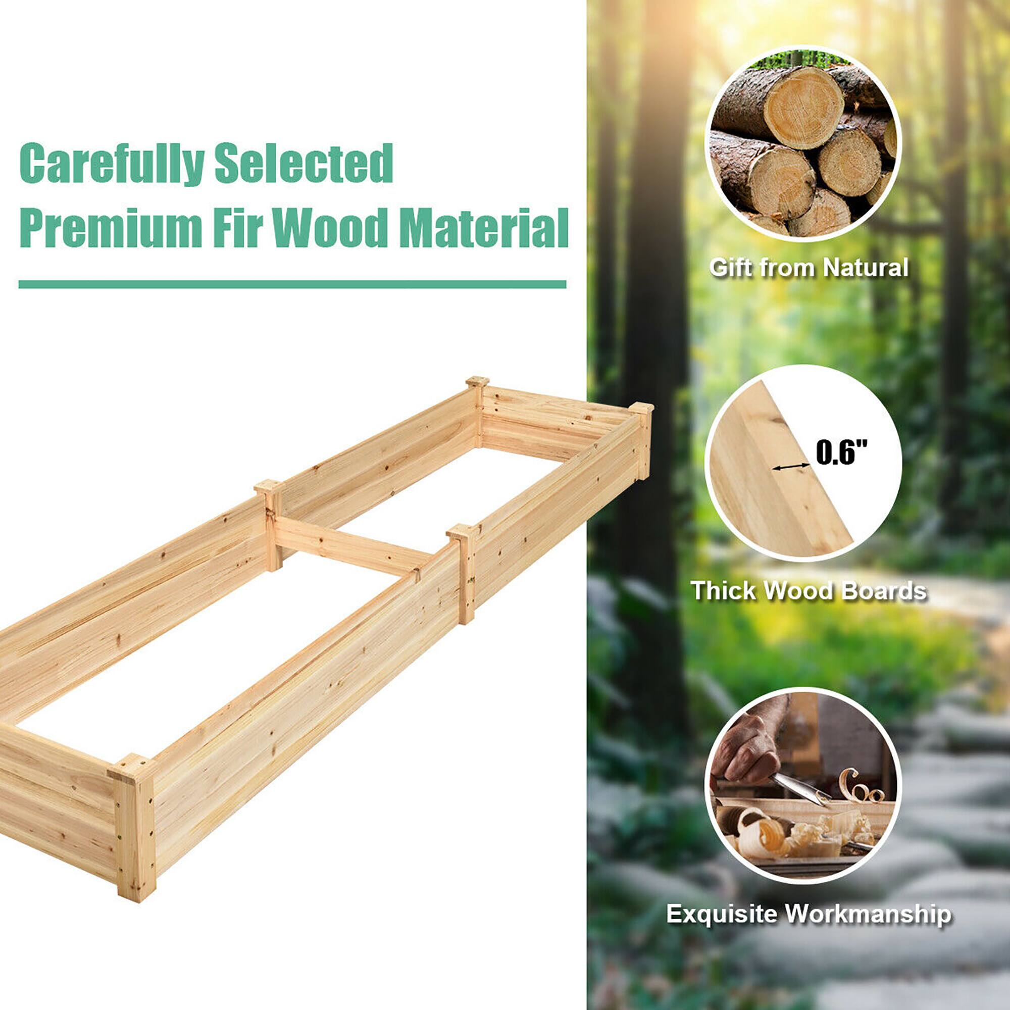 Carefully Selected Premium Fir Wood Material

Gift from Natural

0.6" Thick Wood Boards

Exquisite Workmanship