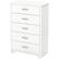 Angle. Southwest - Fusion 5-Drawer Chest - Pure White.