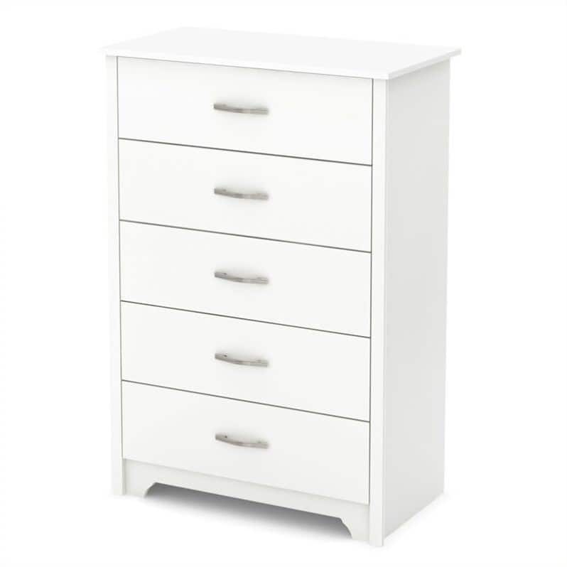 Front. Southwest - Fusion 5-Drawer Chest - Pure White.