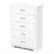 Front. Southwest - Fusion 5-Drawer Chest - Pure White.