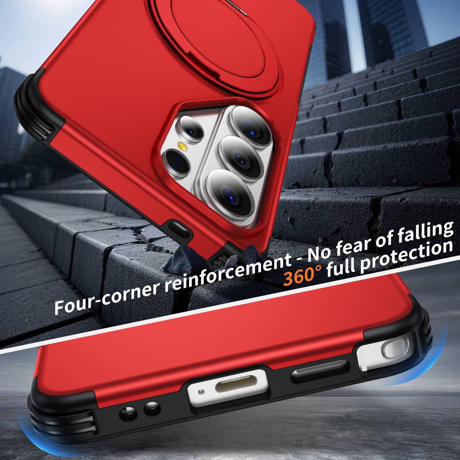 Four-corner reinforcement - No fear of falling  
360° full protection