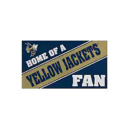 Evergreen Enterprises - Georgia Tech Yellow Jackets 16" x 28" Home of a Fan Indoor/Outdoor Logo Turf Mat - Multicolor