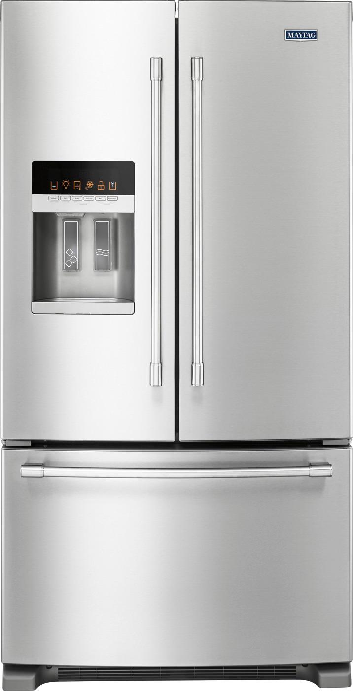 Maytag® 33 Inch Wide French Door Refrigerator With Beverage Chiller™ Compartment 22 Mfi2269frz