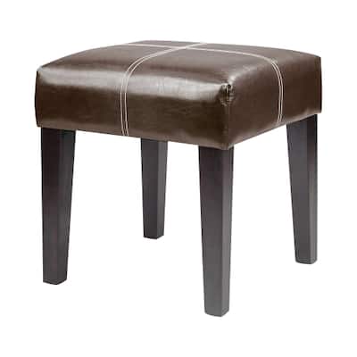 CorLiving - Antonio Square Bench - Dark Brown/Dark Espresso