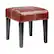 Angle. CorLiving - Antonio Square Bench - Red/Dark Espresso.