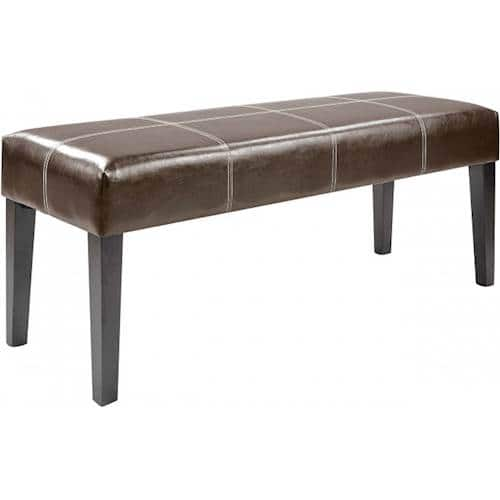 Angle View: CorLiving - Antonio Bench - Dark Brown