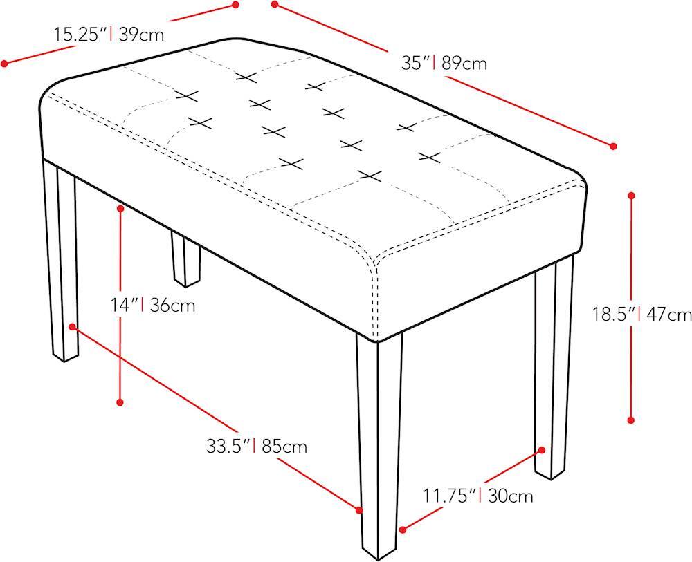 Best Buy: CorLiving Fresno 12 Panel Bench Brown LMY-280-O
