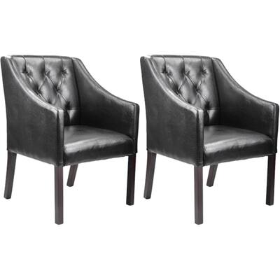CorLiving - Antonio Accent Club Armchair (Pair) - Black