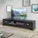 Alt View 11. CorLiving - Lakewood Extra Wide TV Stand, for TVs up to 85" - Black Wood Grain.