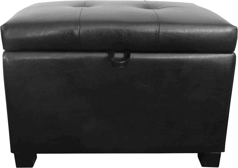 Best Buy CorLiving Antonio Ottoman Black LAD801O