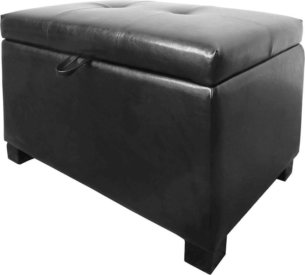 Left View: CorLiving - Antonio Ottoman - Black