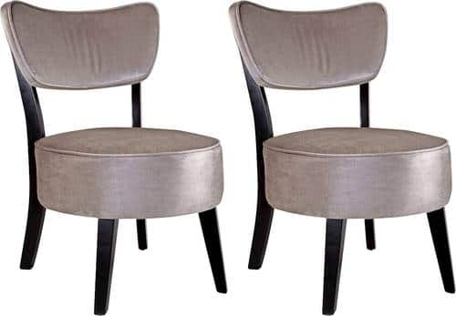 CorLiving - Home Soft Velvet Chair (Set of 2) - Gray