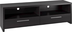 CorLiving - Fernbrook TV Stand with Drawers, for TVs up to 75" - Black Faux Wood Grain - Front_Zoom