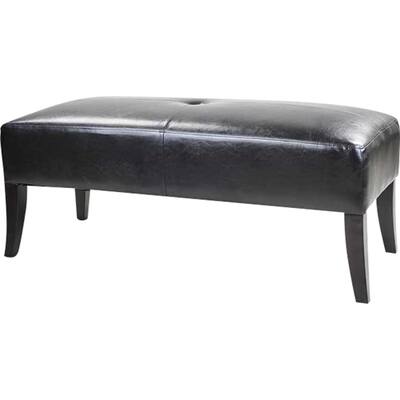 CorLiving - Antonio Bench - Black/Dark Espresso