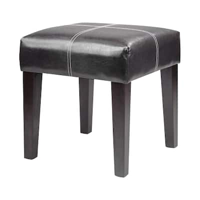 CorLiving - Antonio Square Bench - Black/Dark Espresso