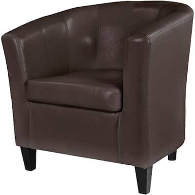 CorLiving - Antonio Tub Chair - Brown