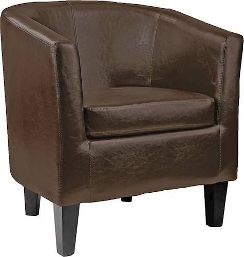 CorLiving - Antonio Tub Chair - Dark Brown