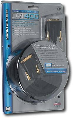 Front Standard. Monster Cable - 4m DVI Video Cable for HDTV.
