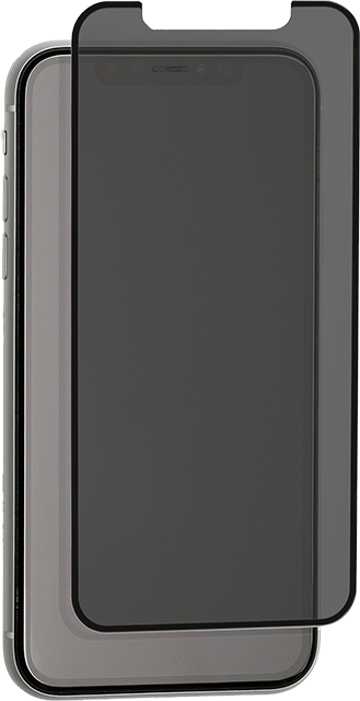 Front. BodyGuardz - BodyGuardz SpyGlass Edge Privacy Tempered Glass Screen Protector - iPhone 11 Pro / Xs / X - Clear.