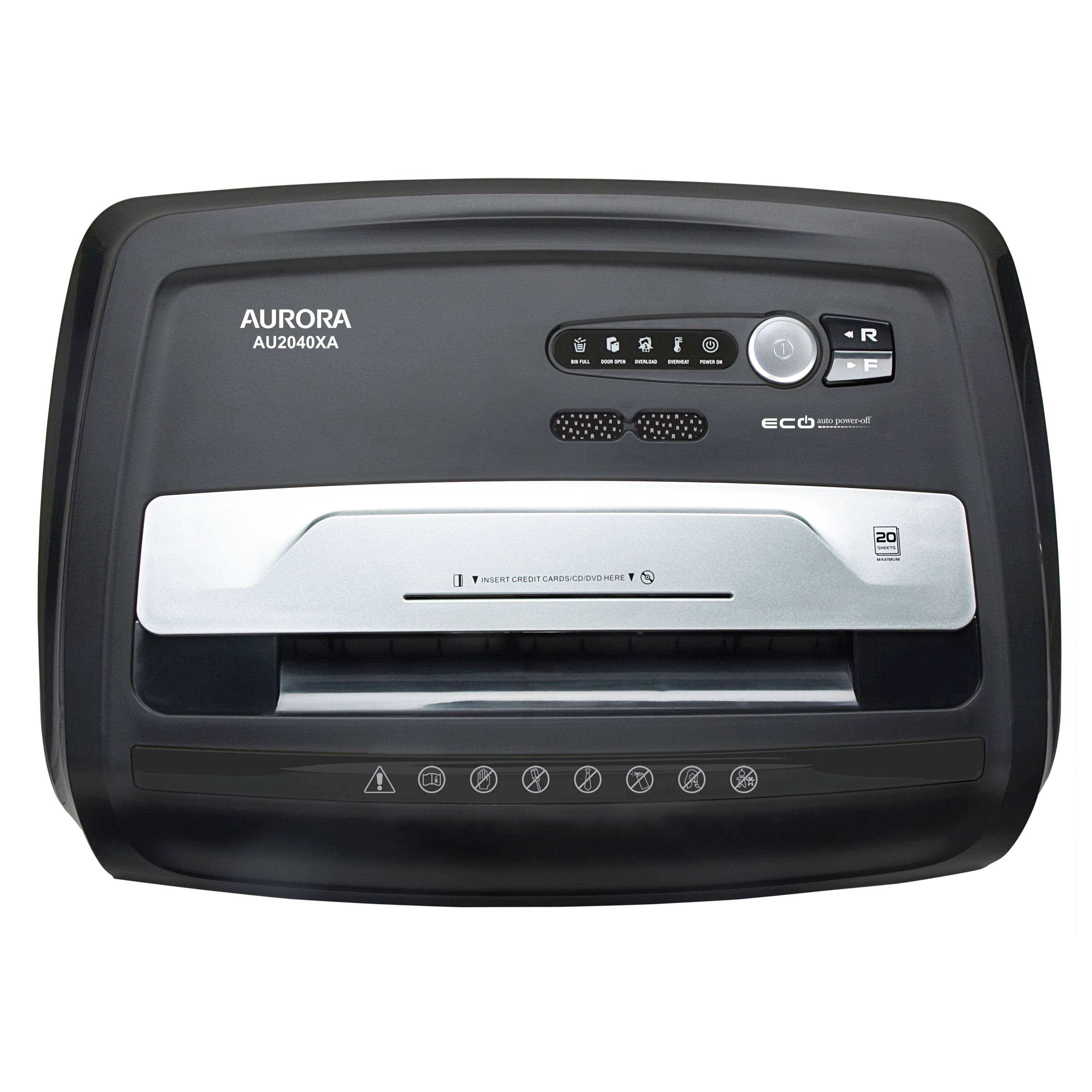 AURORA AU2040XA

18

R F

ECO

INSERT CREDIT CARDS/CD/DVD HERE