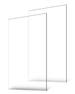 VEVOR - Plexiglass Acrylic Sheets, 2-Pack Plastic Sheet, 24 x 48 Inch 1/8 Inch Thick Clear Plastic Cast Glass - Transparent