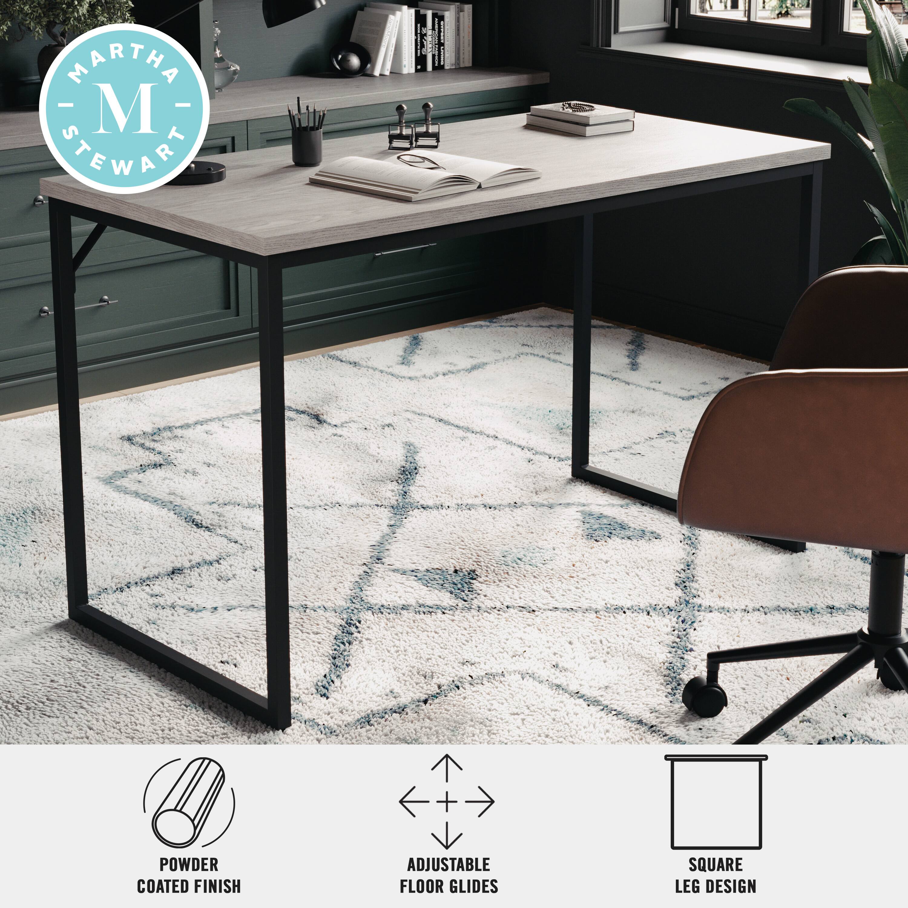 MARTHA STEWART + POWDER COATED FINISH + ADJUSTABLE FLOOR GLIDES + SQUARE LEG DESIGN