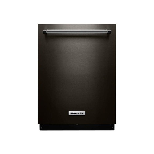 KitchenAid - 24" Top Control Tall Tub Built-In Dishwasher with Stainless Steel Tub - Black Stainless Steel with PrintShield™ Finish