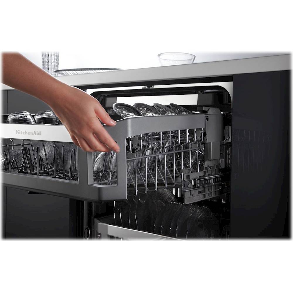 Best Buy KitchenAid 24 Built In Dishwasher Black Stainless Steel   5496127cv13d 