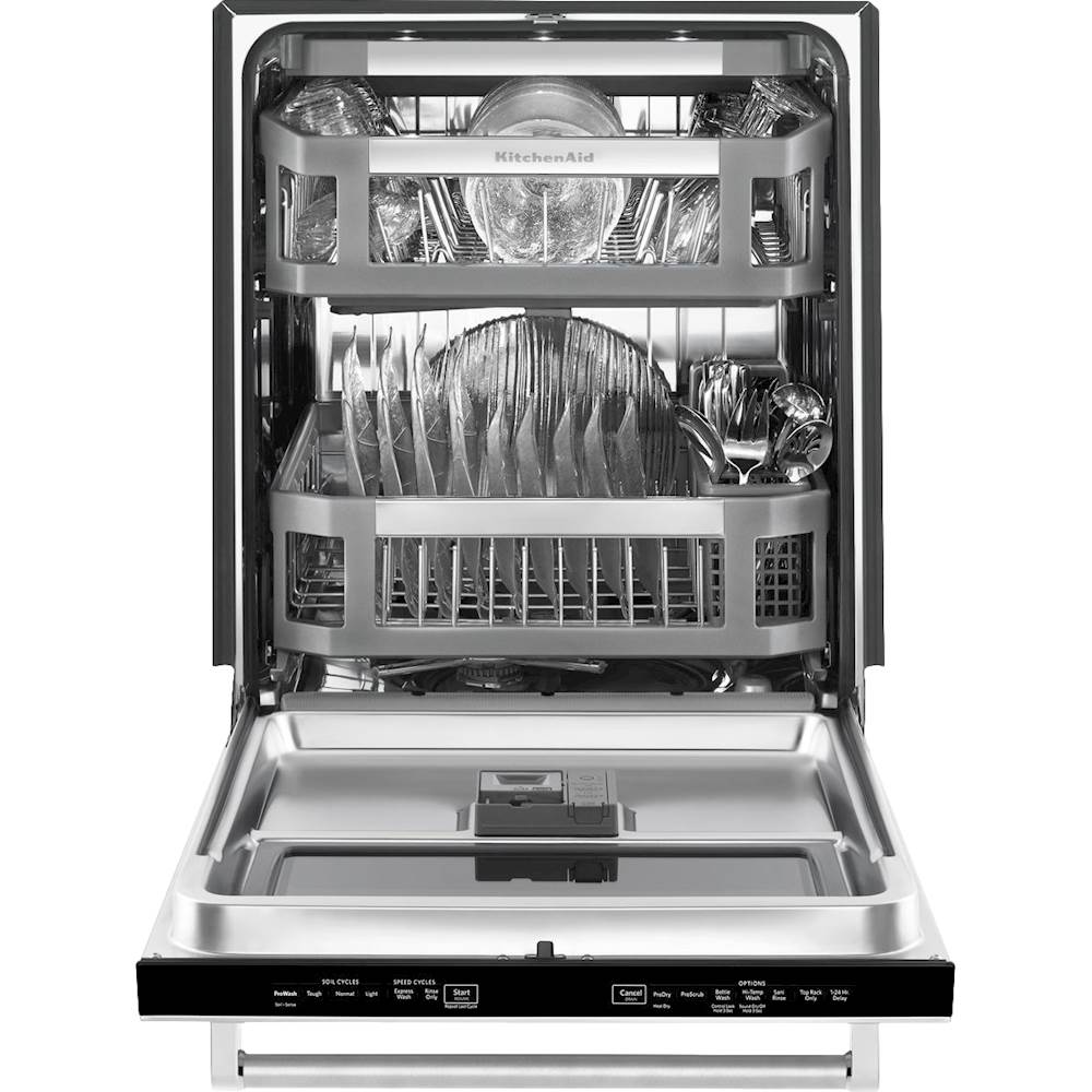 Best Buy KitchenAid 24 Built In Dishwasher Black Stainless Steel   5496127cv1d 