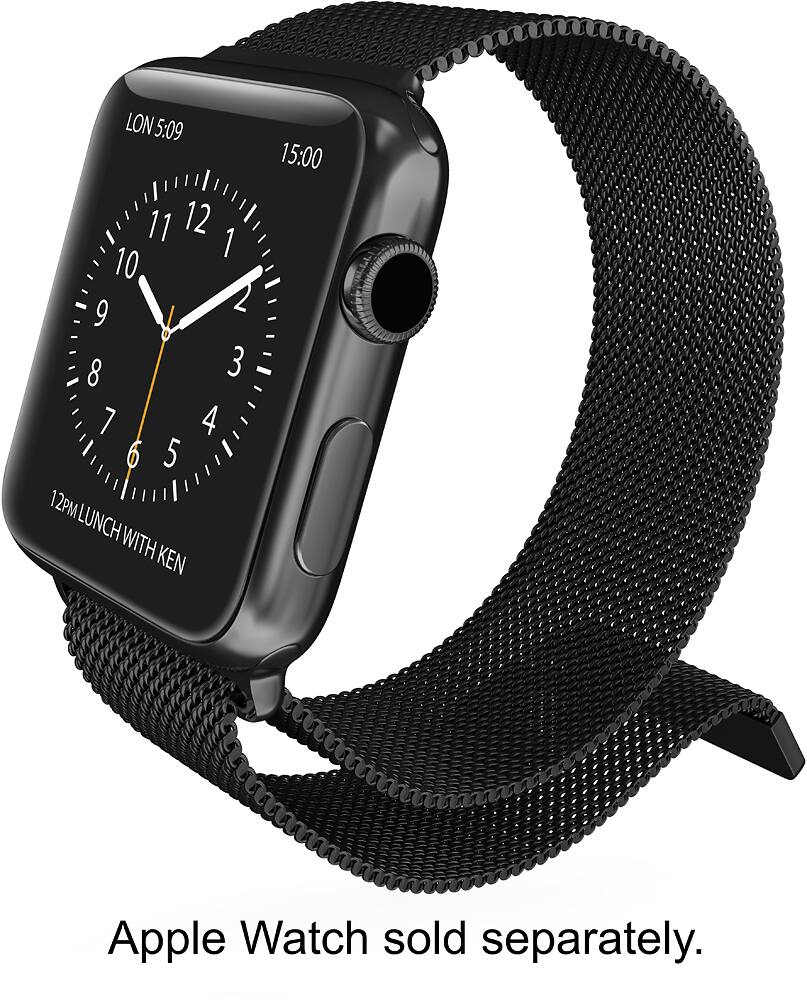 Angle. X-Doria - Watch Strap for Apple Watch 42mm - Charcoal.