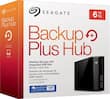Seagate - Backup Plus Hub 6TB External USB 3.0 Portable Hard Drive - Black - Angle